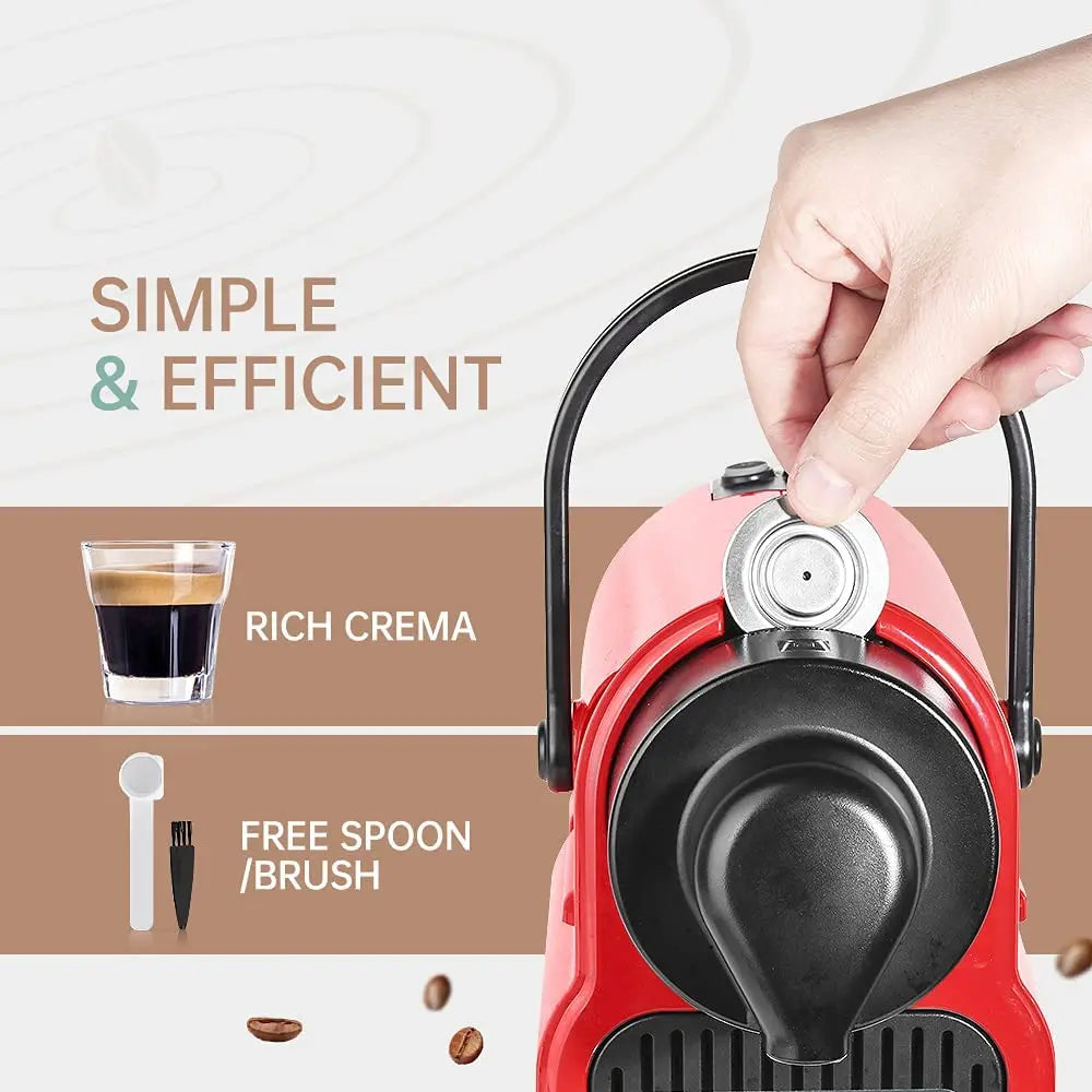 Reusable Coffee Capsule for Nespresso Stainless Steel Espresso Cups Refillable Coffee Pods Capsule with Tamper Dosing Ring